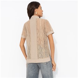 Футболка с кружевом, Фирменное приветствие (капучино)