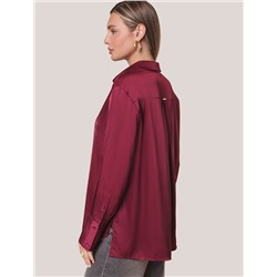 Блузка из сатина с эластаном