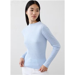Merino Wool Ribbed Sweater