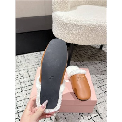 Меховые мюли  МИУ МИ*У