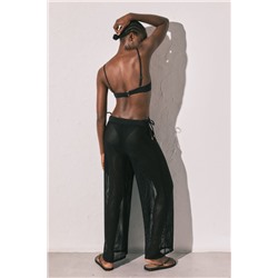 Pantalón punto efecto red negro