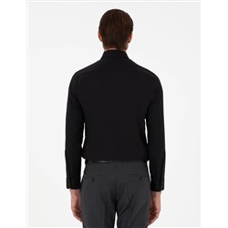 Siyah Slim Fit Uzun Kollu Gömlek