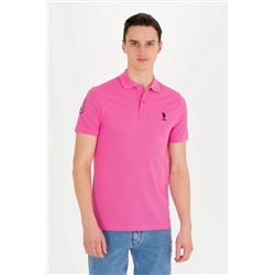 Erkek Pembe Basic Polo Yaka Tişört