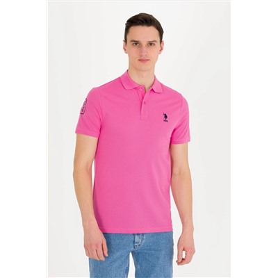 Erkek Pembe Basic Polo Yaka Tişört
