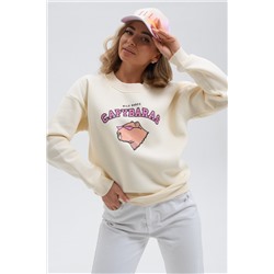 8526 Женский свитшот оверсайз