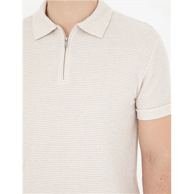 Bej Slim Fit Tişört
