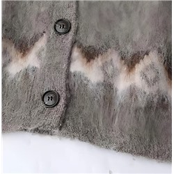 Свободный однобортный свитер-кардиган