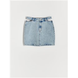 Mini denim skirt