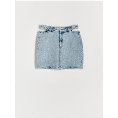 Mini denim skirt
