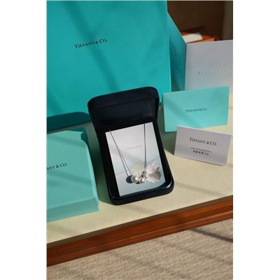 Ожерелье  Серебряная цепочка с жемчужинами   Tiffan*y Серия Tida*l Sequenc*e