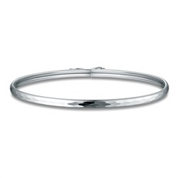 Браслет жесткий из серебра родированный 20-14-11004