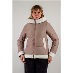 Демисезонная куртка с меховой отделкой, арт. 822