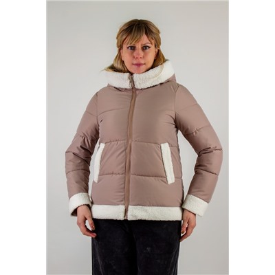 Демисезонная куртка с меховой отделкой, арт. 822