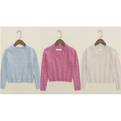 Детский кардиган и пуловер с пайетками ЗАР*А