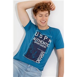 Erkek Petrol Bisiklet Yaka Tişört