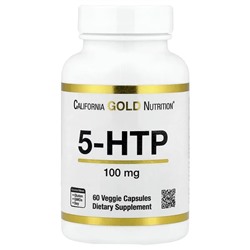 California Gold Nutrition, 5-HTP, 100 mg, 60 Veggie Capsules