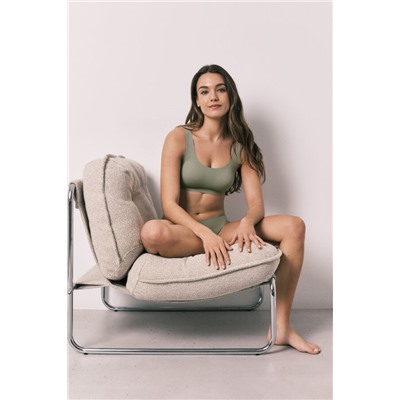 Top liso microfibra clean cut kaki