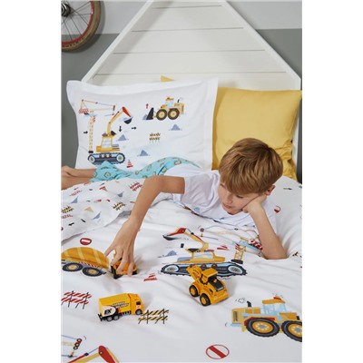 Özdilek Builder Tek Kişilik Lastikli Çarşaf Nevresim Takımı