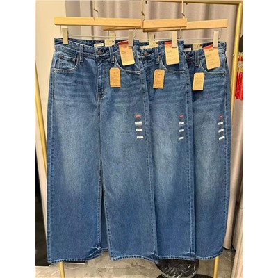 Классические женские прямые джинсы свободного кроя с высокой талией ЛЕВАЙ*С