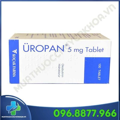 UROPAN 5 MG 100 TABLET oksibutinin hcl