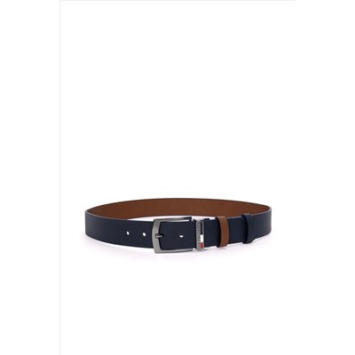 Erkek Çift Taraflı Lacivert Kemer