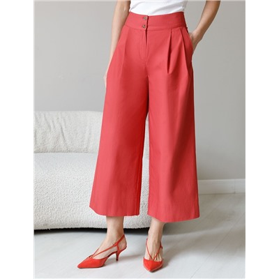 Кюлоты А-силуэта из легкого хлопкового поплина