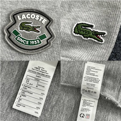 Свитшот с воротником поло Унисекс модель LACOST*E ОРИГИНАЛ!