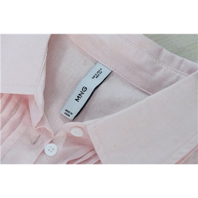 Розовое платье-рубашка МАНГ*О