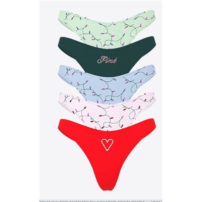 5-Pack Cotton Thong Panties