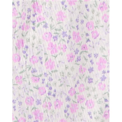 Baby 2-Piece Floral Jumpsuit & Headwrap - Purple