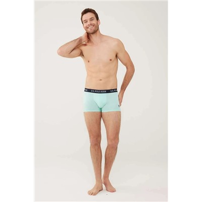 U.S. Polo Assn. Erkek Lacivert - Mint - Antrasit Melanj 3 Lü Boxer 80446