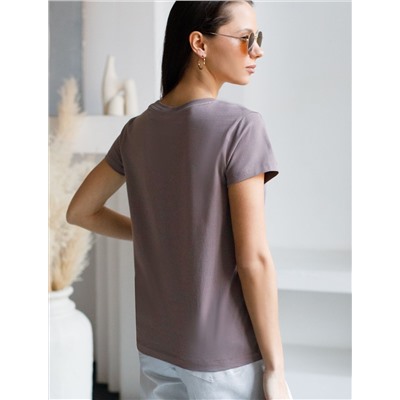 Нарядная футболка с блестящим принтом пайетками