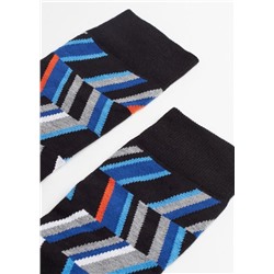 Kurze Herren-Baumwollsocken mit Muster