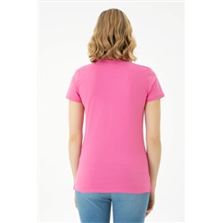 Kadın Pembe Basic Tişört