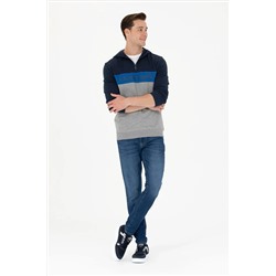 Erkek Lacivert Kapüşonlu Sweatshirt