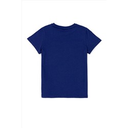 Erkek Çocuk Mavi Bisiklet Yaka Tişört