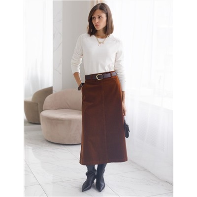 Юбка  из эластичного микро-вельвета