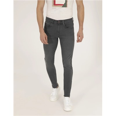 Koyu Gri Slim Fit Jean Pantolon