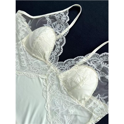 Шелковистая и темпераментная сорочка с кружевом   ЛА ПЕРЛ*А