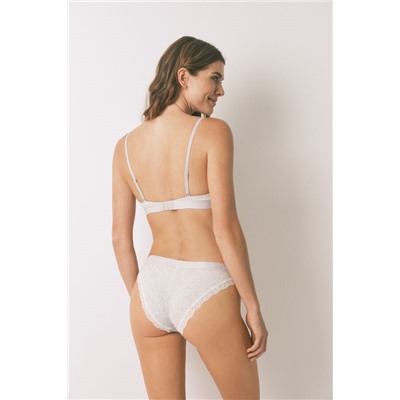 Sujetador push up GORGEOUS algodón gris