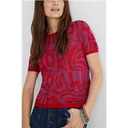 Camiseta punto jacquard