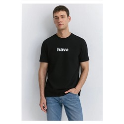 Mavi Hav Baskılı Siyah Tişört Regular Fit / Normal Kesim 0612759-900