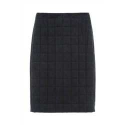 Falda recta de talle alto Negro