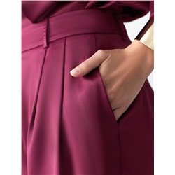 Брюки палаццо широкие из струящегося сатина