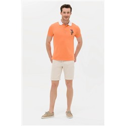 Erkek Turuncu Basic Polo Yaka Tişört