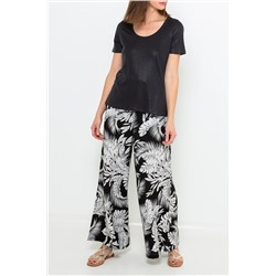 Camiseta de lino Negro