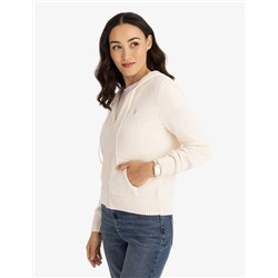 ZIP UP SWEATER WITH HOOD