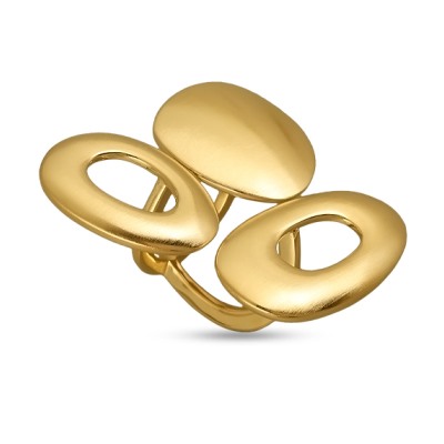 Кольцо Геометрия (покрытие матовое золото)