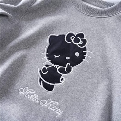 Теплый женский свитшот с толстой флисовой изнанкой  Hell*o Kitt*y