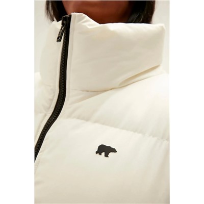 Bad Bear Assassin Puffer Off-white Beyaz Kapüşonlu Kadın Mont